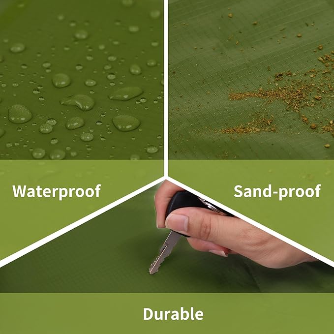 Frelaxy Pocket Picnic Blanket, Waterproof Sandproof Beach Mat, Compact Camping Tarp for Festivals