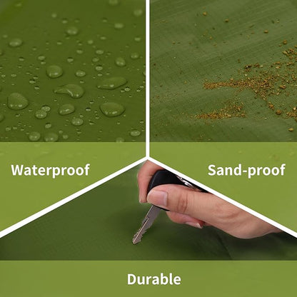 Frelaxy Pocket Picnic Blanket, Waterproof Sandproof Beach Mat, Compact Camping Tarp for Festivals