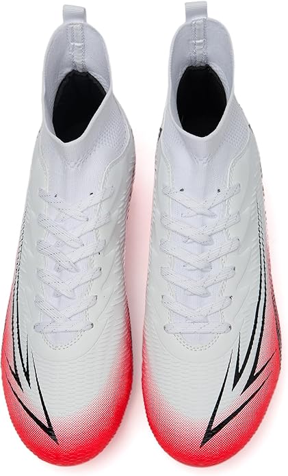 Men's High Top Soccer Shoes FG Long Spikes Adult Football Shoes Lightweight Professional Athletic