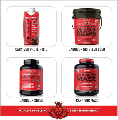 MuscleMeds Carnivor Beef Protein Isolate Powder, Cookies & Cream, 56 Servings, 1680 Gram, 59.2