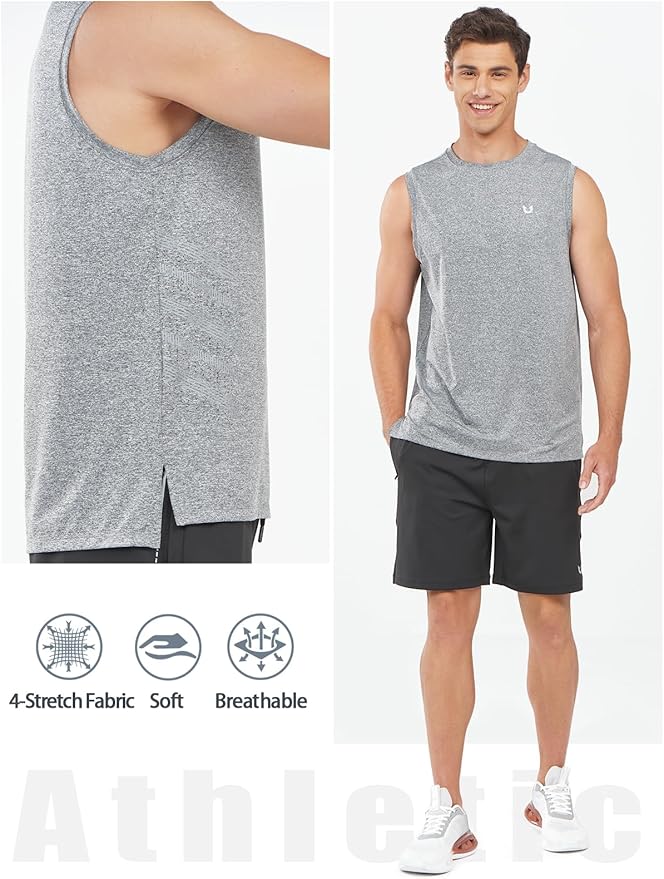 NORTHYARD Men's Athletic Workout Tank Top Running Gym Sleeveless Shirts Quick Dry Lightweight