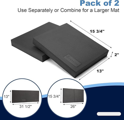 StrongTek Professional Foam Exercise Balance Pad - 15.8" x 13" x 2", High-Density TPE Foam Knee