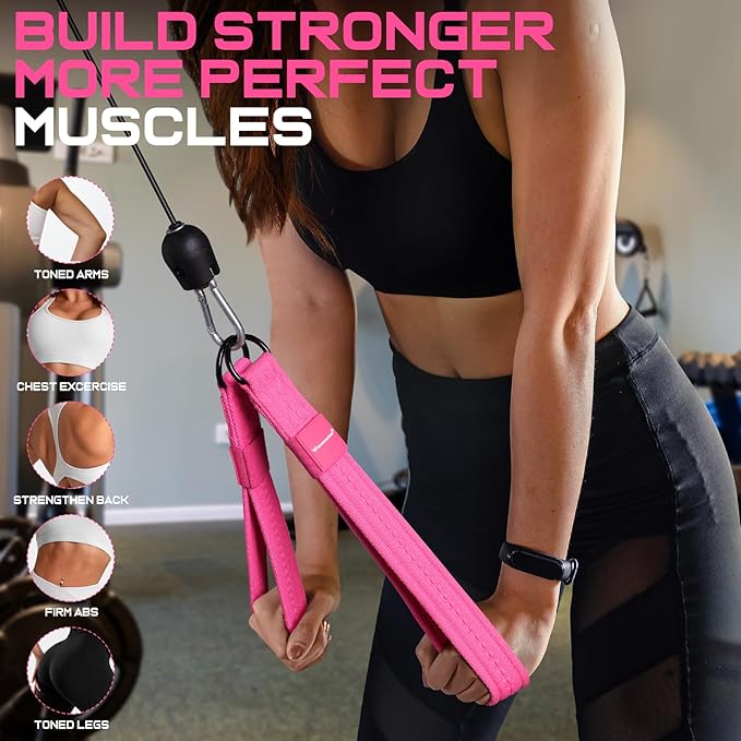 Tricep Rope Cable Attachment Handles for Gym, 13inch Exercise Handles, Tricep Pull Down Attachments