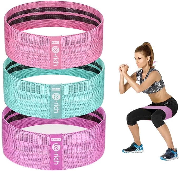 Resistance Bands, Fabric Workout Bands for Women & Men, Cloth Booty Resistance Loop Bands, Thick