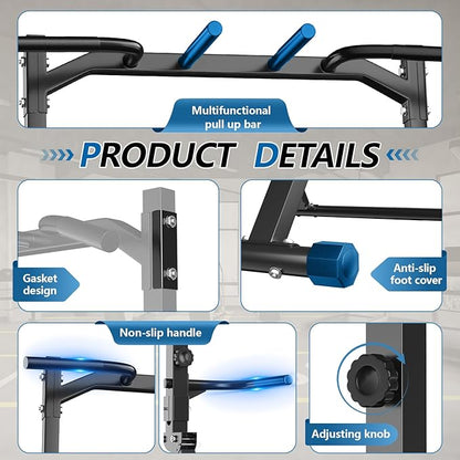 Pull Up Station Pull Up Bar for Home Gym Equipment Dip Station Power Tower Strength Training