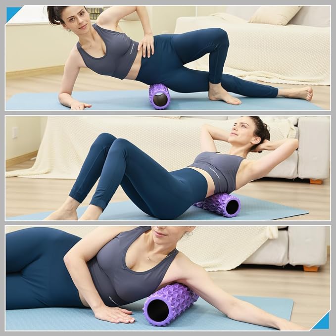 Foam Roller - 15 inch Deep Tissue Massager for Muscle Massage, Myofascial Trigger Point Release