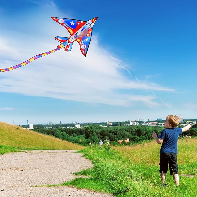 Xida Kites for Kids Ages 4-8, Large Kite for Adults, Easy to Fly Beach Kites with Handle and
