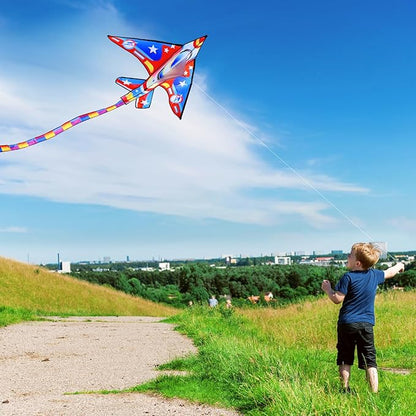 Xida Kites for Kids Ages 4-8, Large Kite for Adults, Easy to Fly Beach Kites with Handle and
