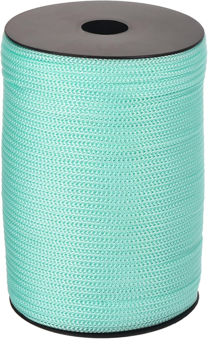 MECCANIXITY 5/32 Inch Polypropylene Rope Braided Ropes, 328ft Camping Rope Hollow Utility Cord for