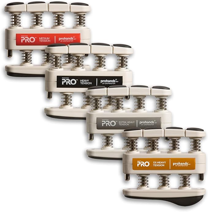 PRO Hand Exerciser, Finger Exerciser (Hand Grip Strengthener), Spring-Loaded, Finger-Piston System