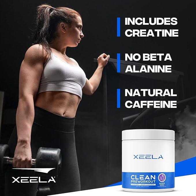 XEELA Pre Workout Powder - Clean & Tested - Jitter Free, Safe, and Natural - Increase Thermogenic