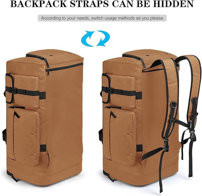 Lyweem Large Duffle Bag Backpack for Travel, 70L Heavy Duty Gym Duffel Bag with Shoes Compartment