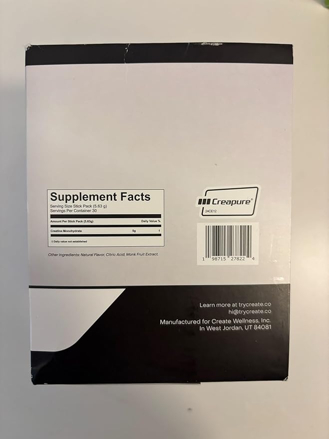 Create Single Serve Creatine Monohydrate Powder – 5g Creapure Creatine | Redefining Strength