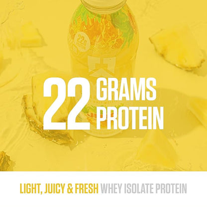 RYSE Clear Protein Shake - Jell-O Island Pineapple - 100 Calories, 22g Whey Isolate Protein