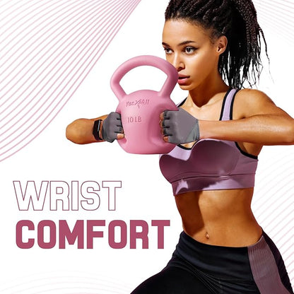 Yes4All Kettlebell, Strength Training Kettlebells for Women, Wide Multi-grip Textured Handle for