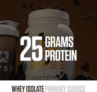 RYSE Loaded Protein Powder - Chocolate Cookie Blast - 25g Whey Protein Isolate & Concentrate with