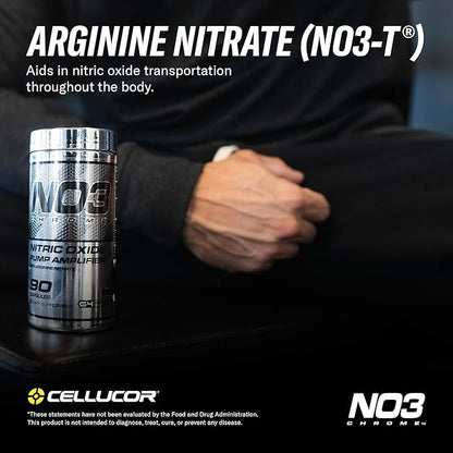 Cellucor NO3 Chrome Nitric Oxide Supplements with Arginine Nitrate for Muscle Pump & Blood Flow, 90