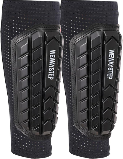 Shin Guards Soccer Kids Youth, Adult Shin Guards with Honeycomb Padding，Breathable & Anti-Slip Calf