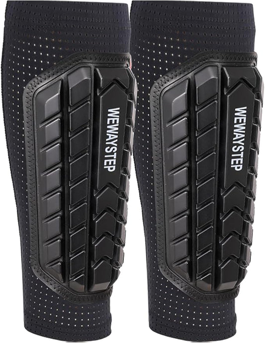 Shin Guards Soccer Kids Youth, Adult Shin Guards with Honeycomb Padding，Breathable & Anti-Slip Calf