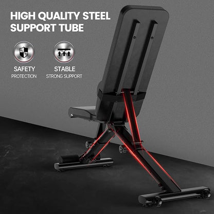 PASYOU Adjustable Weight Bench Full Body Workout Multi-Purpose Foldable Incline Decline Exercise
