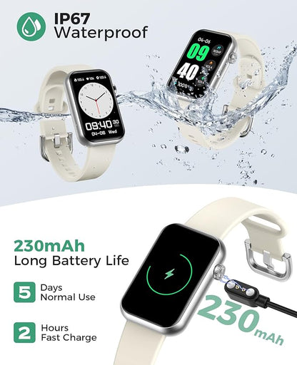 Smart Watch Fitness Tracker (Answer/Make Call), 24/7 Heart Rate Spo2 Blood Pressure Monitor Sleep