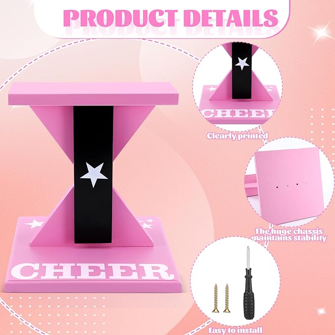Chunful Cheerleading Balance Trainer 12.2 x 13.19 Inch Wood Wooden Cheer Stunt Training Stand