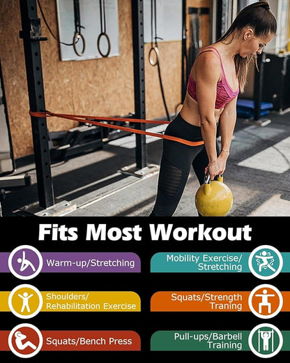Zacro Resistance Bands, 6 Resistance Levels Pull Up Assistance Bands, Exercise Bands for Men&Women
