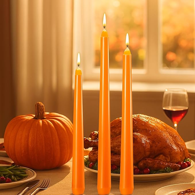 MTLEE Taper Candles 8/10/12 Multi Height Unscented Taper Candles 8 Burn Hours for Dinner Decorative