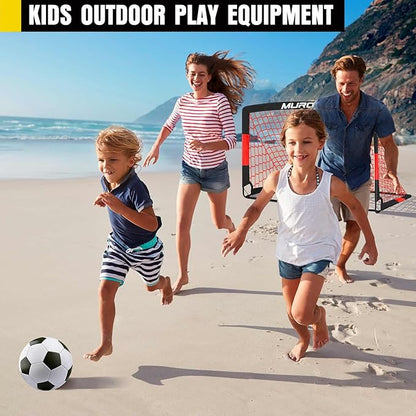 Soccer Goal, Kids Soccer Goals for Backyard Set, 2 Pack of Portable Pop Up Soccer Net with Soccer