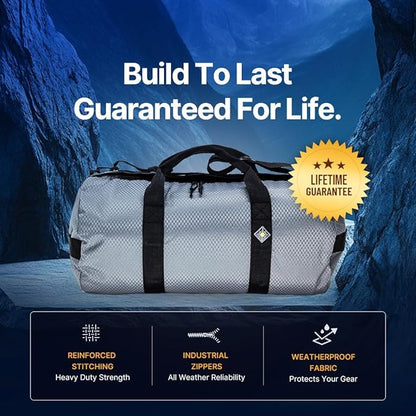 North Star Sports Foldable Duffle Bag for Travel, Gym & Outdoor Camping | Tough and Packable Sport