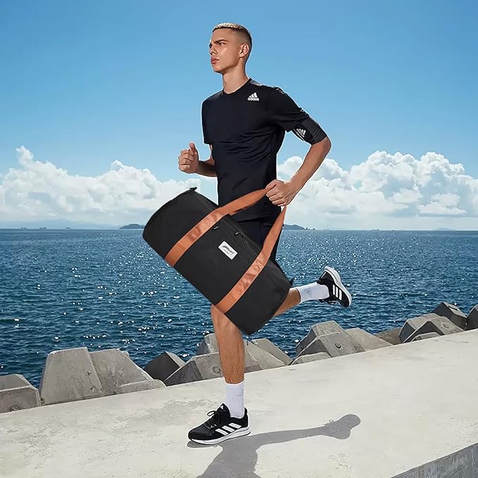 BE SMART Waterproof Mens Gym Bag with Shoe Compartment, Duffle Bags with Wet Pocket for Men