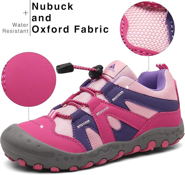 Mishansha Kids Hiking Boots Toddler Girls Boys Hiking Shoes Water-Resistant Anti-Collision Non-Slip