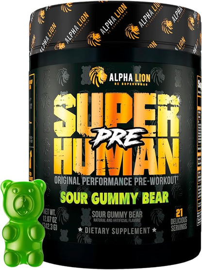 ALPHA LION Superhuman Pre Workout Powder, Beta Alanine, L-Taurine & Tri-Source Caffeine for