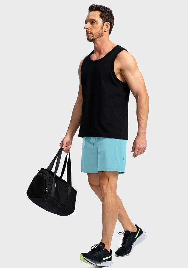 Men's Running Shorts with Zipper Pockets 9 Inch/ 7 Inch / 5 Inch Lightweight Quick Dry Gym Workout