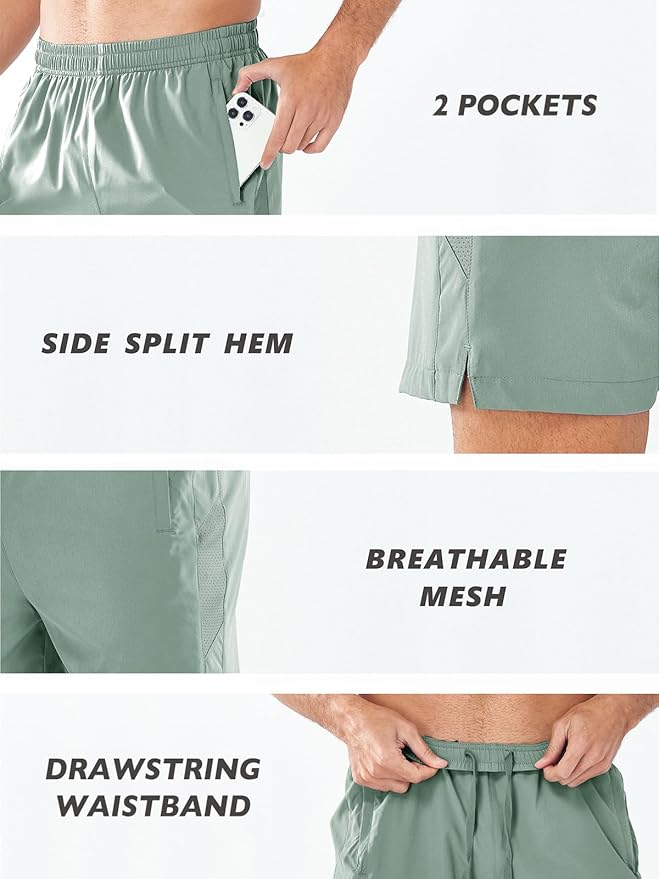 NORTHYARD Men's Running Athletic Shorts 5'' Workout Gym Tennis Short Quick Dry Lightweight Active