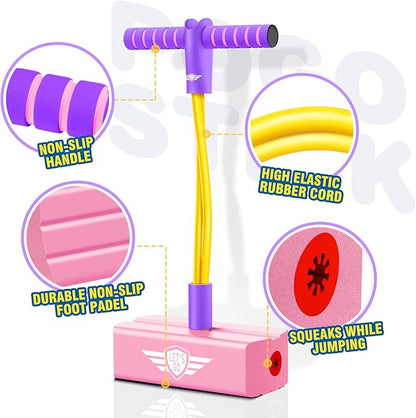 CUUGO LET'S GO! CG Jumping Promotes Growing Taller- Pogo Stick Foam Pogo Jumper for Kids, Toys for