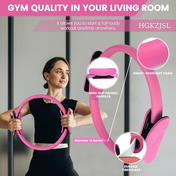 Home Pilates Essentials Kit for Women,Pilates Equipment Set with 9 Inch Yoga Ball,Figure 8