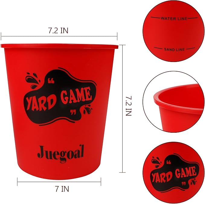 Juegoal Outdoor Giant Yard Pong Game Set Outdoor Toss Game Throwing Game for Beach, Camping, Lawn