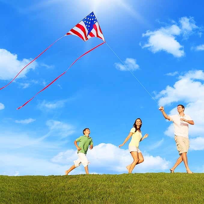 Large Delta Kite for Kids & Adults - Easy to Fly Outdoor Kites for Kids Ages 8-10, Perfect for