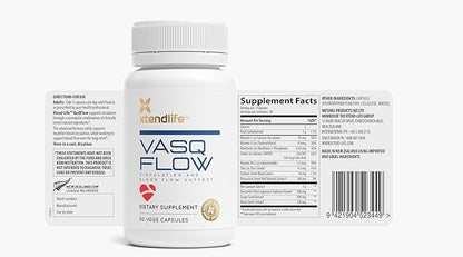 Xtendlife VasQFlow Natural Nitric Oxide Booster Supplement - Circulation & Blood Flow Support with