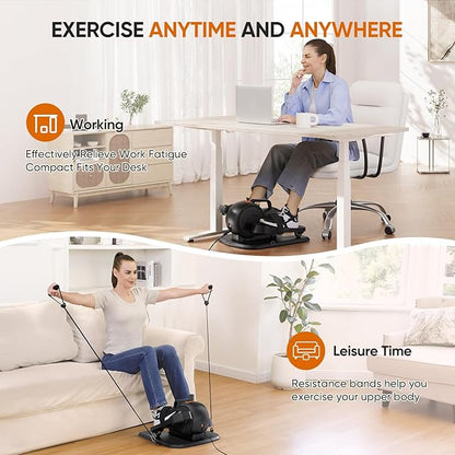 Dripex Under Desk Elliptical Machine, 3-in-1 Electric Ellipse Leg Exerciser As Seen On TV, 10