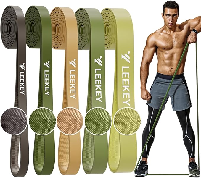 LEEKEY Resistance Bands, Exercise Bands with Handles,Pull Up Assist Bands - Bands for Working