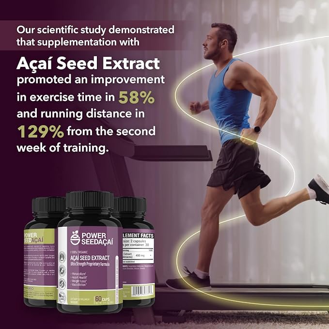 New Patented Nitric Oxide Supplement -Increase Blood Flow & Circulation- Organic Acai Seed Extract