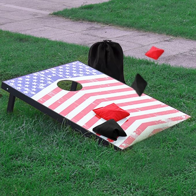 Set of 8 Regulation Cornhole Bags Double Sided, Weather Resistant Bean Bags for Cornhole Toss Game
