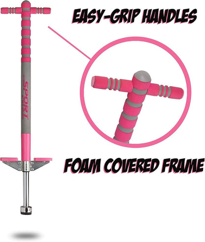 New Bounce Pogo Stick for Kids - Pogo Sticks, 40 to 80 Lbs - Sport Edition, Quality, Easy Grip