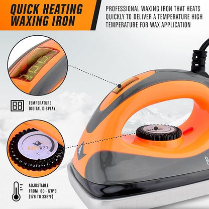 RaceWax Digital Elite Ski Snowboard Tuning Kit: Complete Edge-Base Tools, Wax, Iron - (FD-1000)