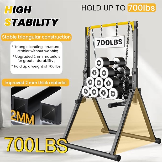 DOBESTS Foldable Power Tower Pull Up Bar Dip Station Adjustable Multifunction Workout Pull Up Tower