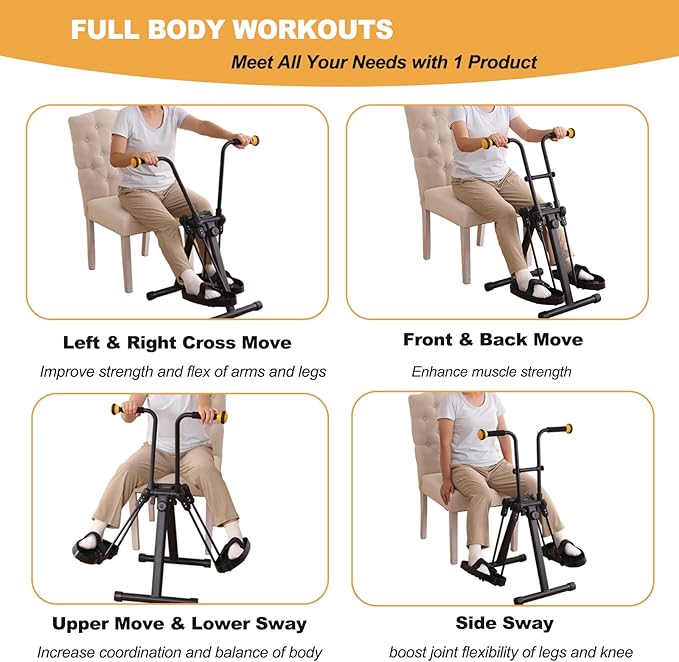 Pedal Exerciser Bike for Seniors, Hand Arm Leg and Knee Physical Therapy Exercise Equipment