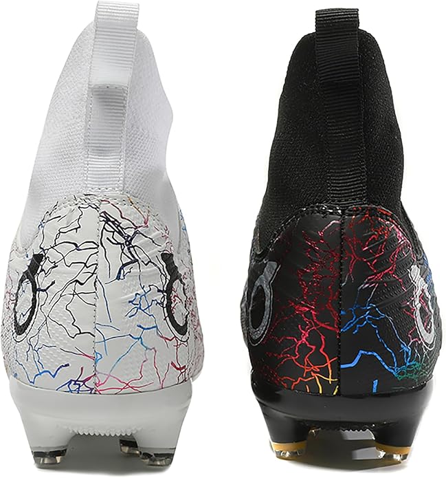 Men's Soccer Shoes High-Top Soccer Cleats Outdoor Breathable Athletic Professional Spikes Youth