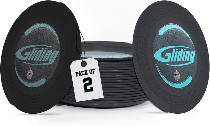 Gliding Discs for Working Out - Exercise Sliders for Carpet & Hardwood Floors 1 Pair, Authentic